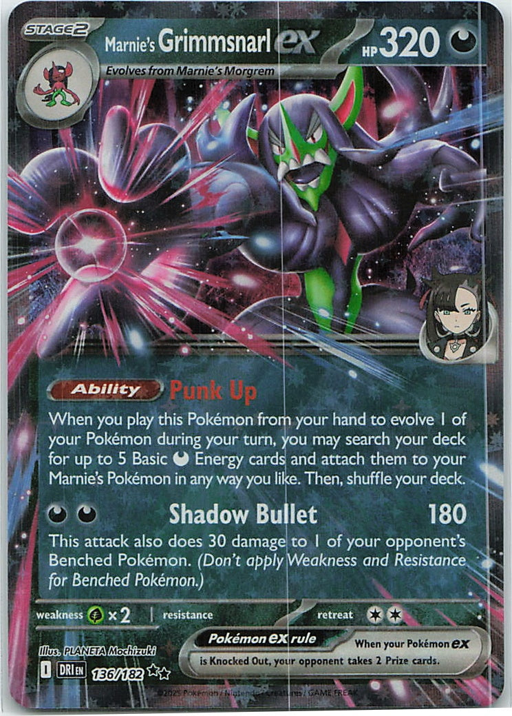 Marnie's Grimmsnarl ex (Destined Rivals) 136/182 [Near Mint]