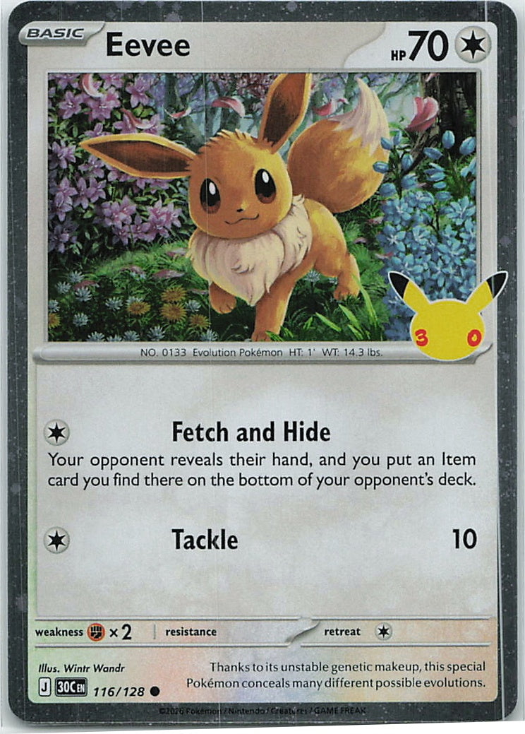 Eevee (30th Celebration) 116/128 [Near Mint]