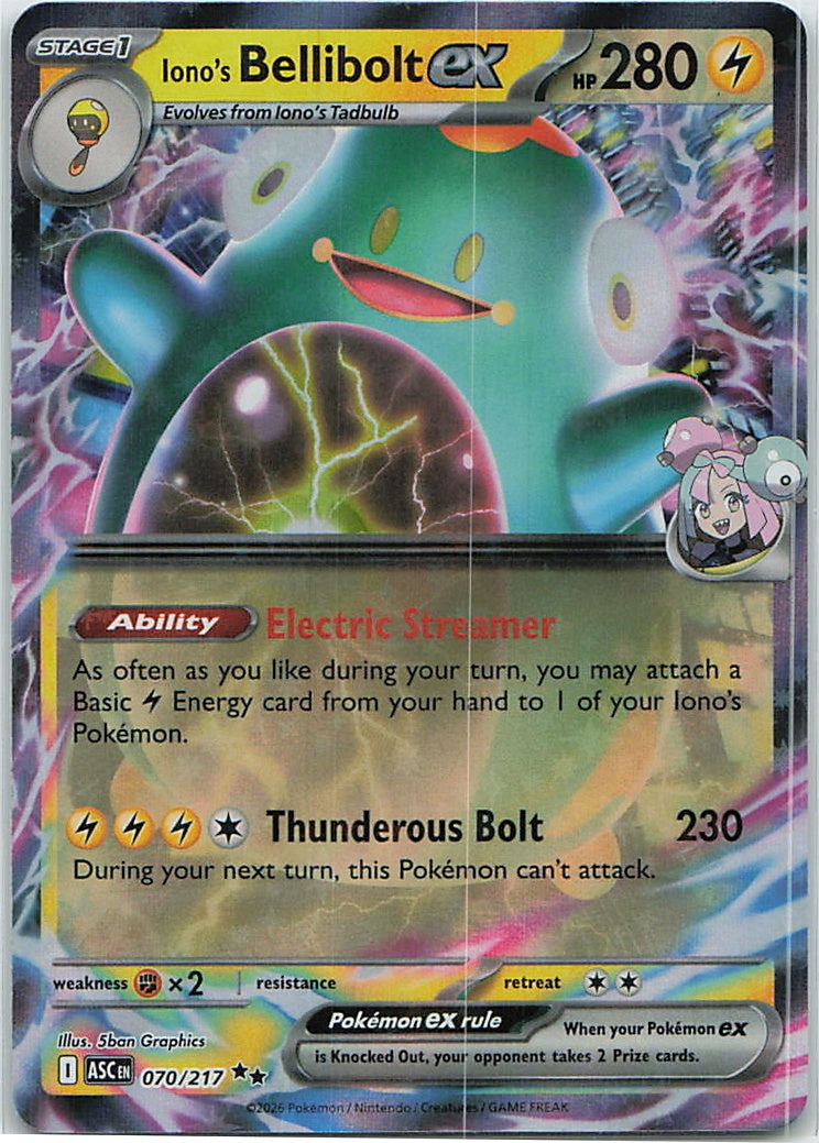 Iono's Bellibolt ex (Ascended Heroes) 70/217 [Near Mint]