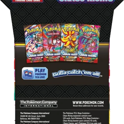 Pokemon TCG - Mega Evolution - Chaos Rising (ME4) - Sleeved Booster Pack (Englisch)