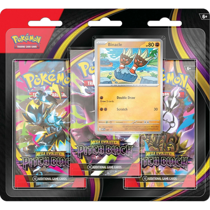 Pokemon TCG - Mega Evolution - Pitch Black (ME5) - 3-Pack Blister (Englisch)