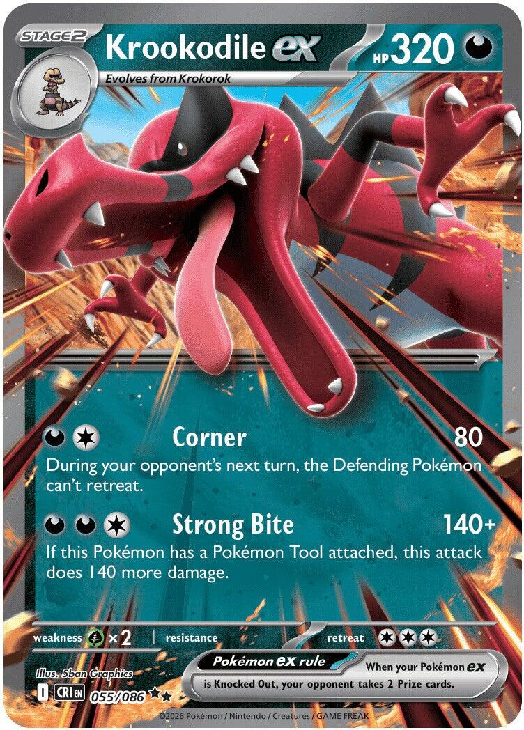Krookodile ex (Chaos Rising) 55/86 [Near Mint]